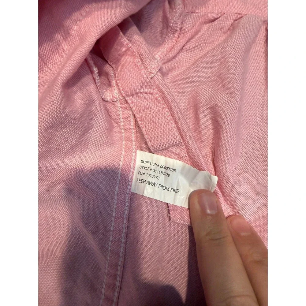 Ralph Lauren Toddler Girls Pink Cotton Long Sleeve Collared Shirt Dress Size 3T